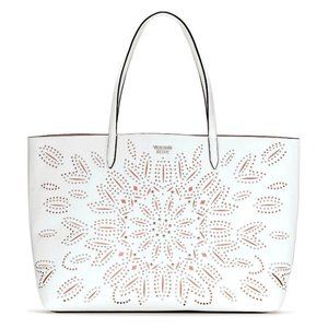 Snowflake Embellished White Tote - Victoria Secret Tote Bag Christmas